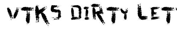 Vtks Dirty Letters font preview